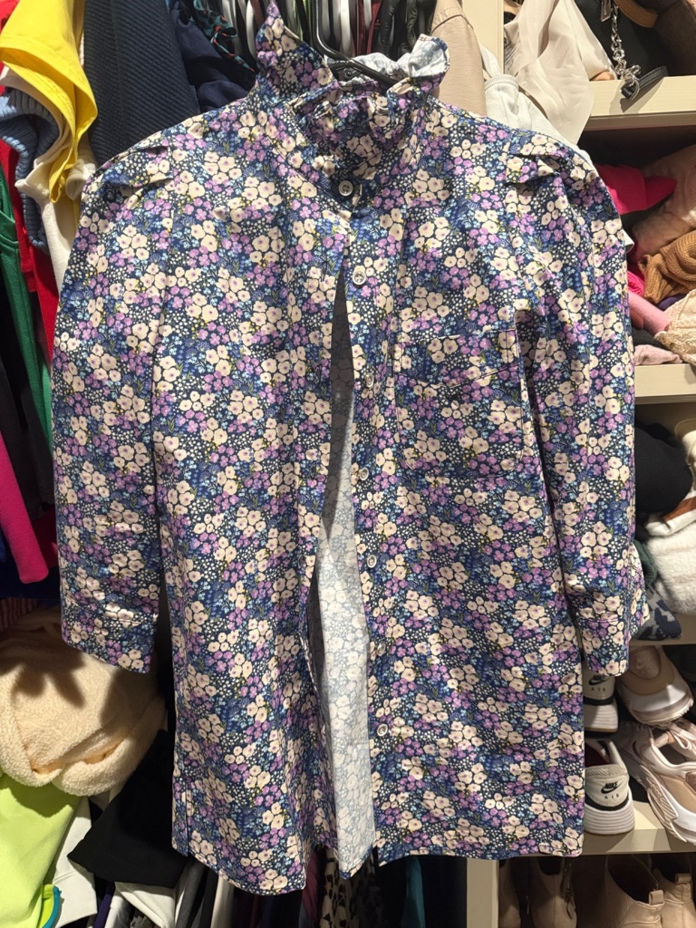SSYS ruffle neck poplin XS